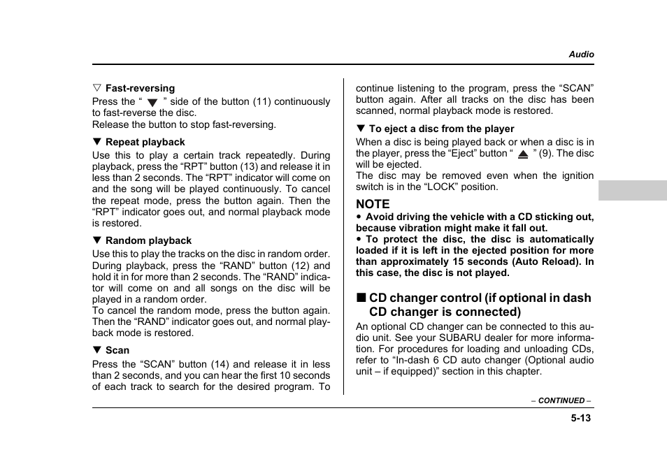 Subaru 2006 Baja User Manual | Page 190 / 487