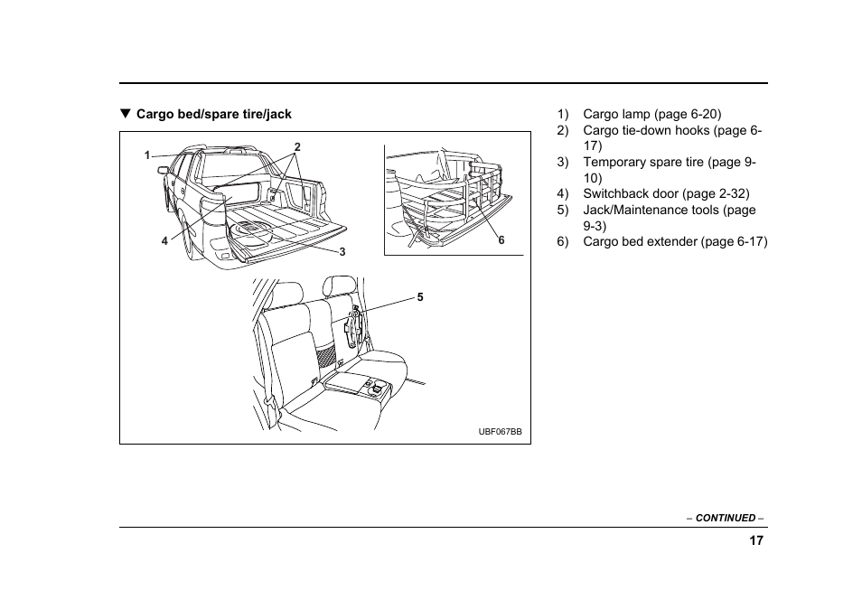 Subaru 2006 Baja User Manual | Page 20 / 487