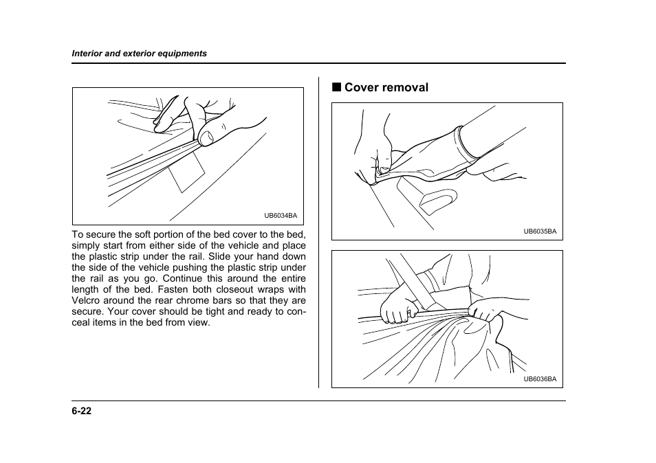 Cover removal | Subaru 2006 Baja User Manual | Page 231 / 487