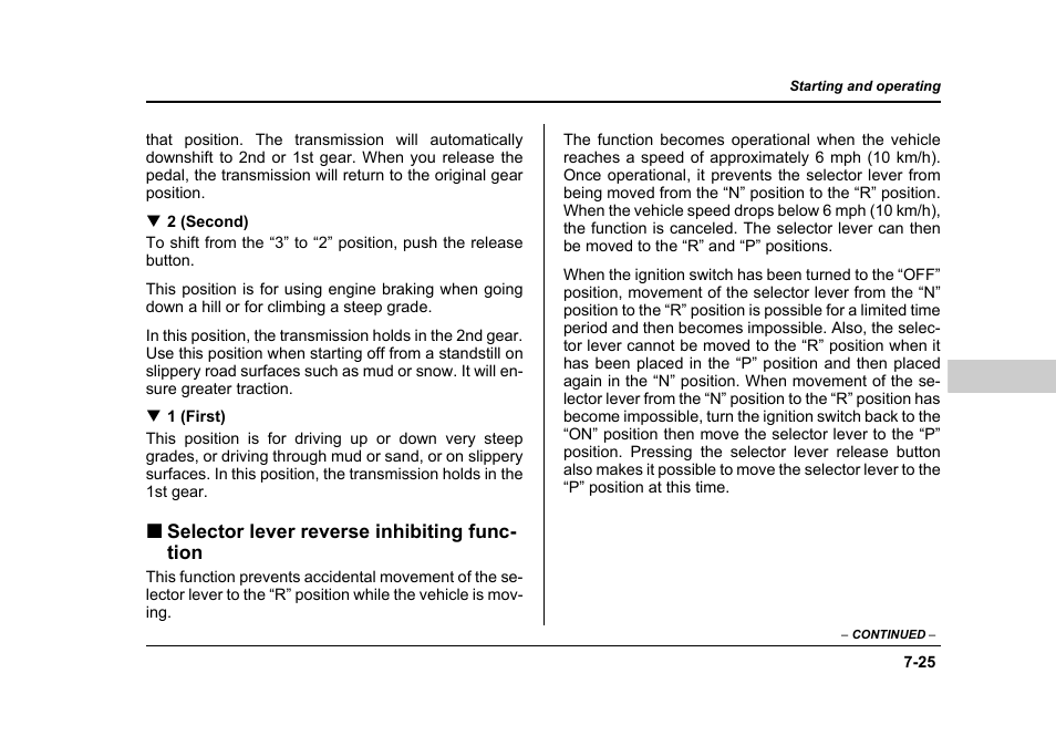 Subaru 2006 Baja User Manual | Page 278 / 487