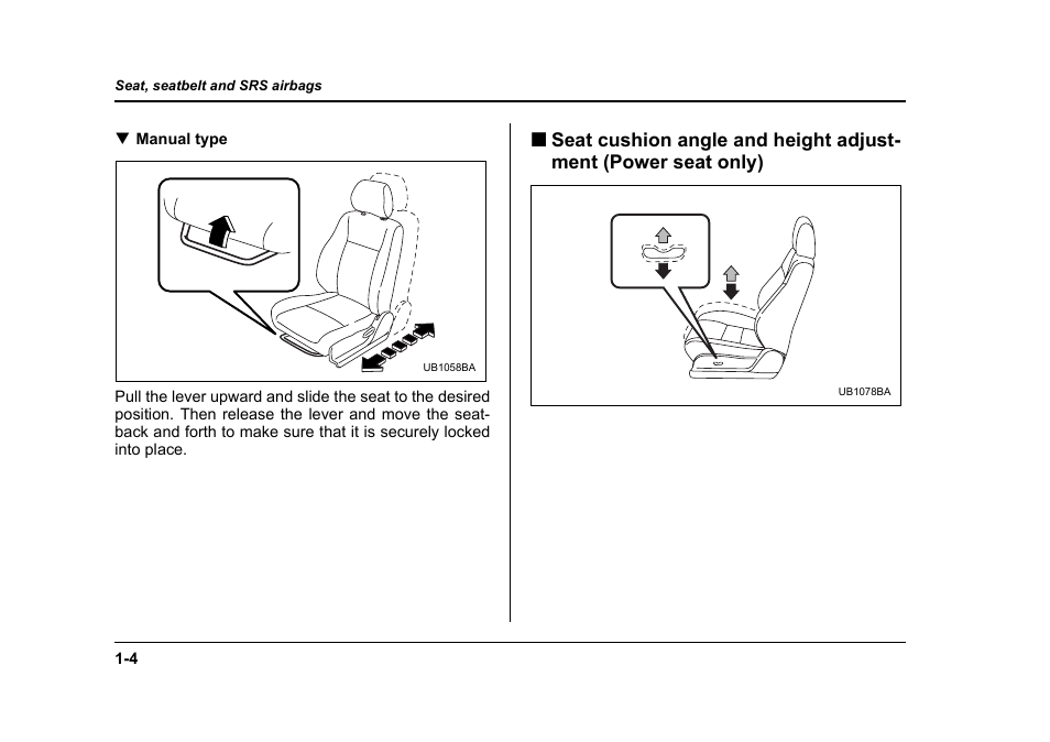 Subaru 2006 Baja User Manual | Page 29 / 487