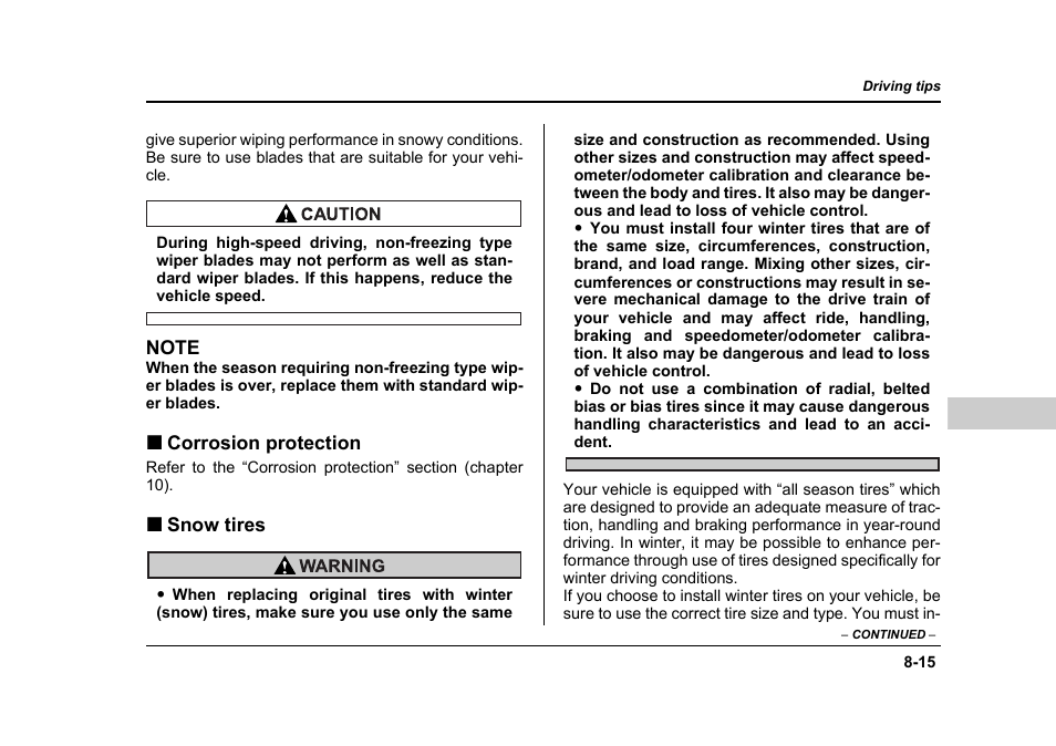 Subaru 2006 Baja User Manual | Page 308 / 487