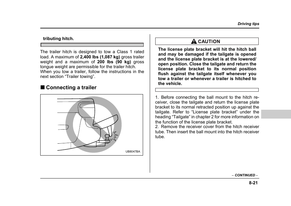 Subaru 2006 Baja User Manual | Page 314 / 487