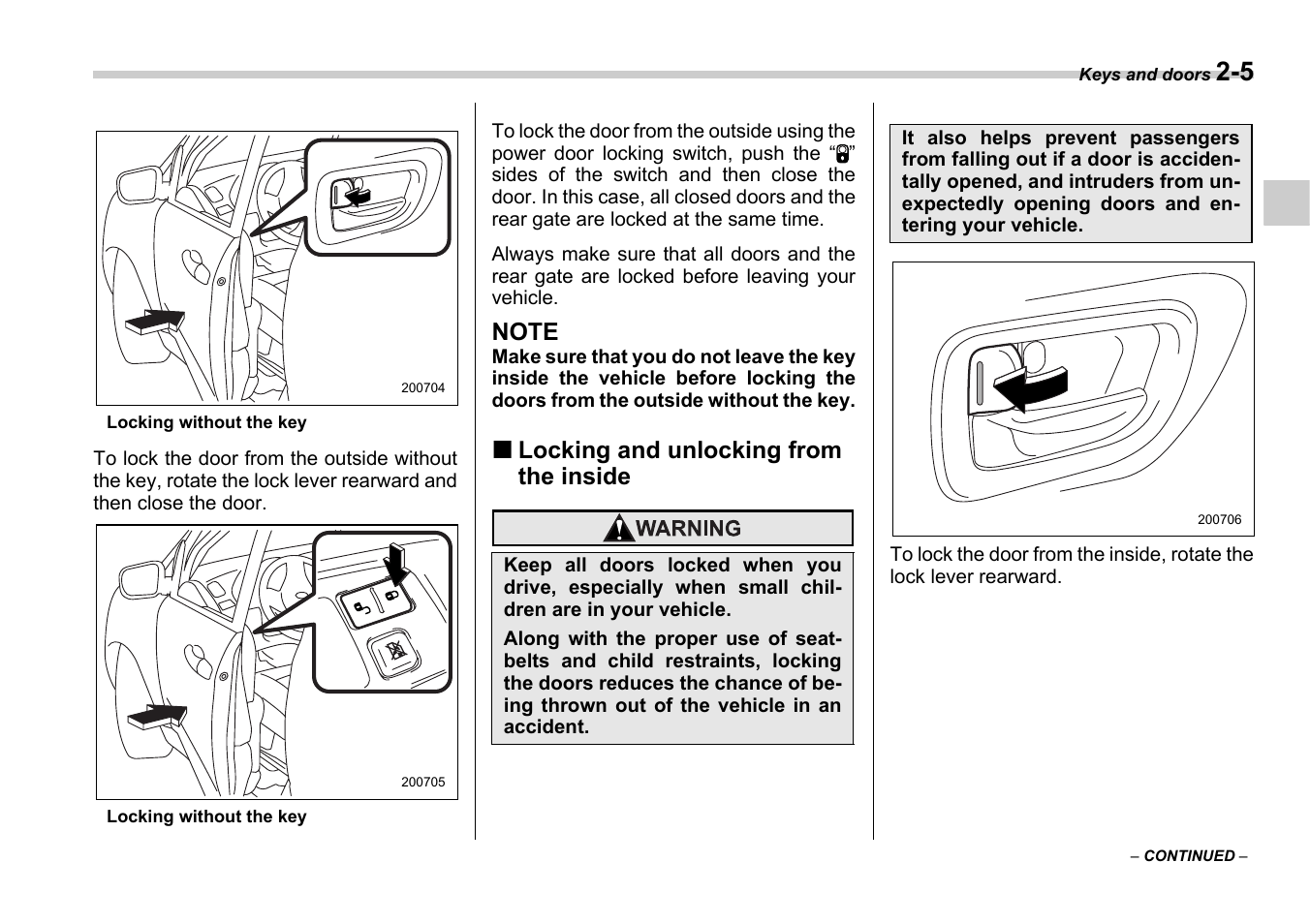 Subaru 2006 B9 Tribeca User Manual | Page 100 / 377