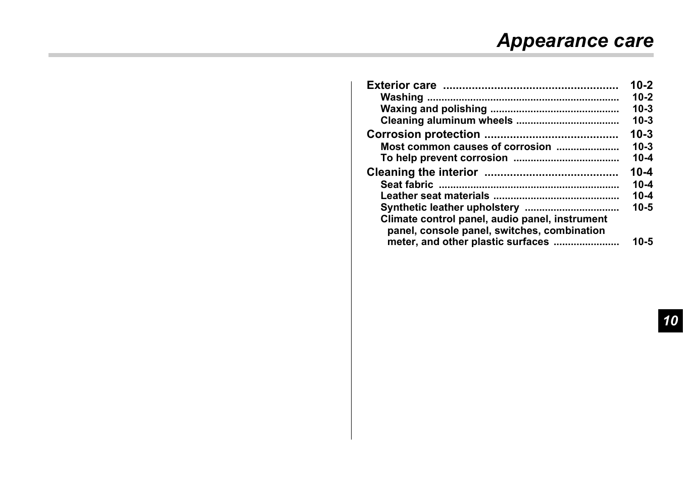 Msa5m0602a_18, Appearance care | Subaru 2006 B9 Tribeca User Manual | Page 292 / 377