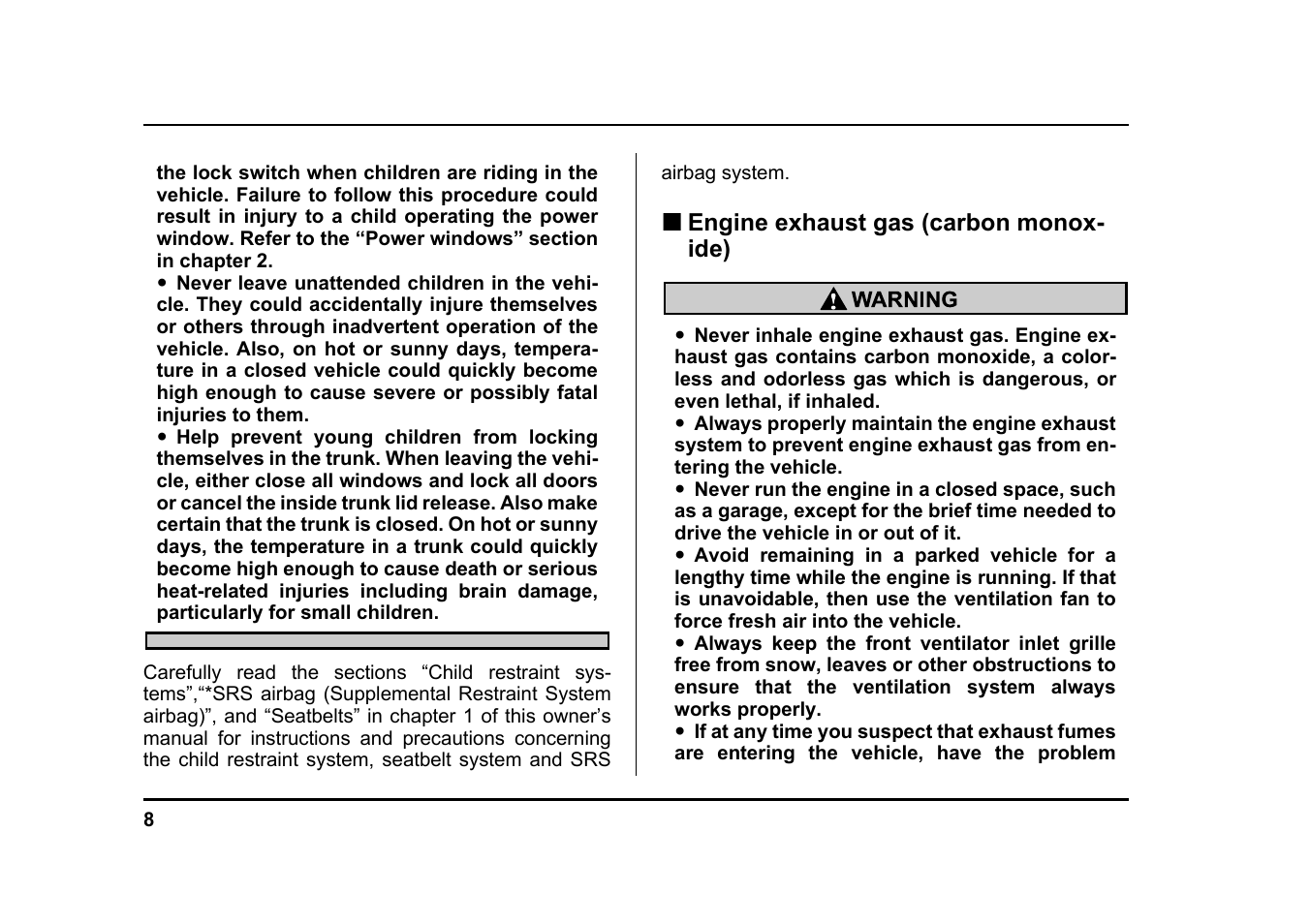 Subaru 2005 Legacy User Manual | Page 11 / 627