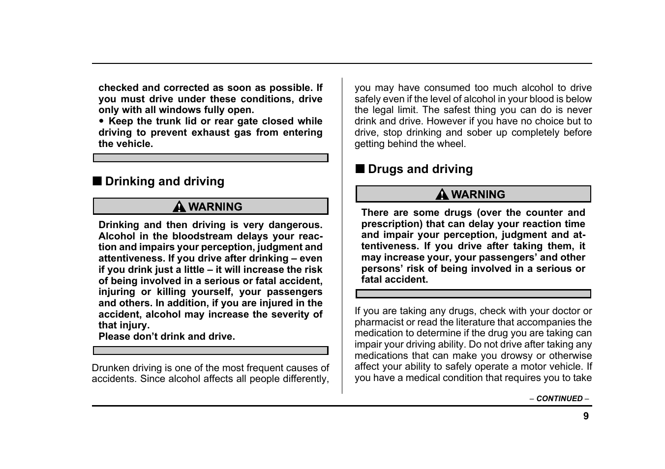 Subaru 2005 Legacy User Manual | Page 12 / 627