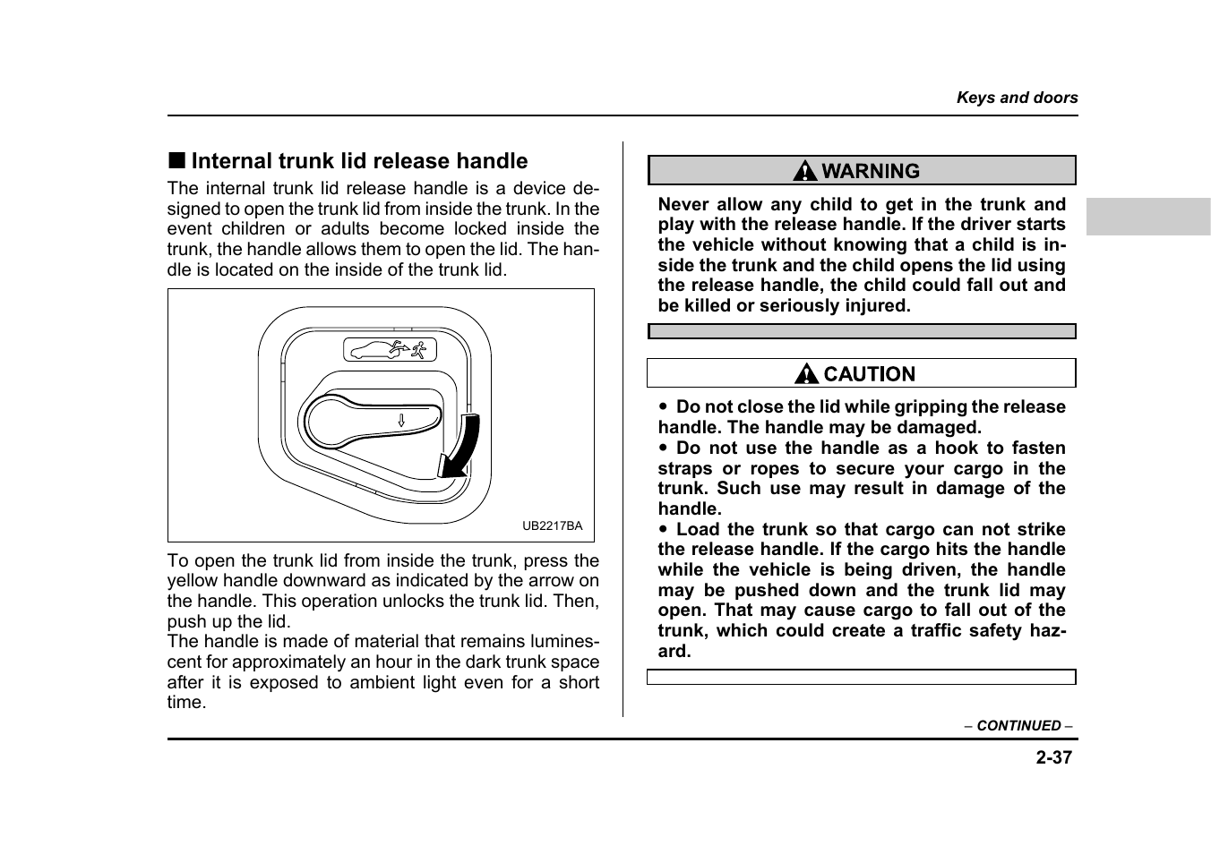 Subaru 2005 Legacy User Manual | Page 162 / 627
