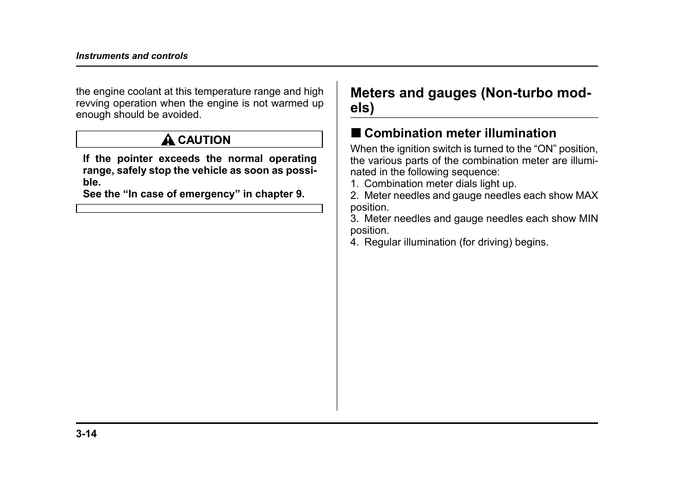 Meters and gauges (non-turbo mod- els) | Subaru 2005 Legacy User Manual | Page 185 / 627