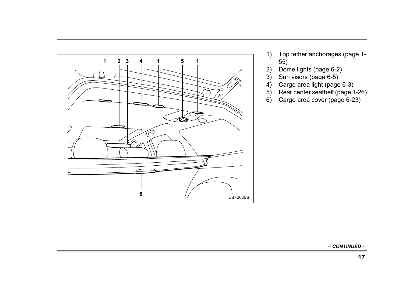 Subaru 2005 Legacy User Manual | Page 20 / 627
