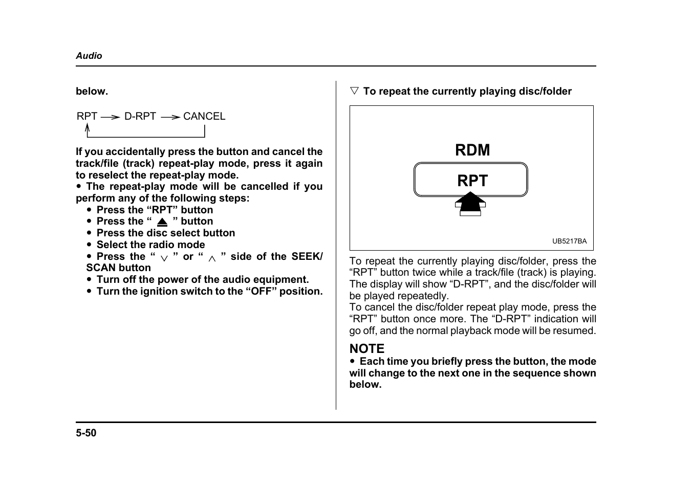 Rpt rdm | Subaru 2005 Legacy User Manual | Page 305 / 627