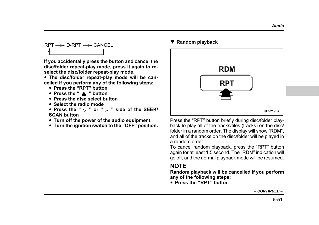 Rpt rdm | Subaru 2005 Legacy User Manual | Page 306 / 627