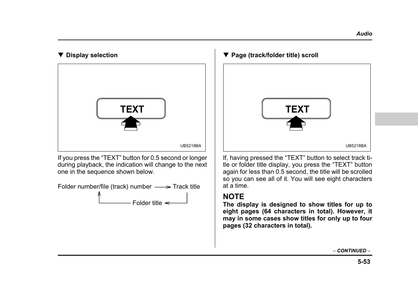 Text | Subaru 2005 Legacy User Manual | Page 308 / 627