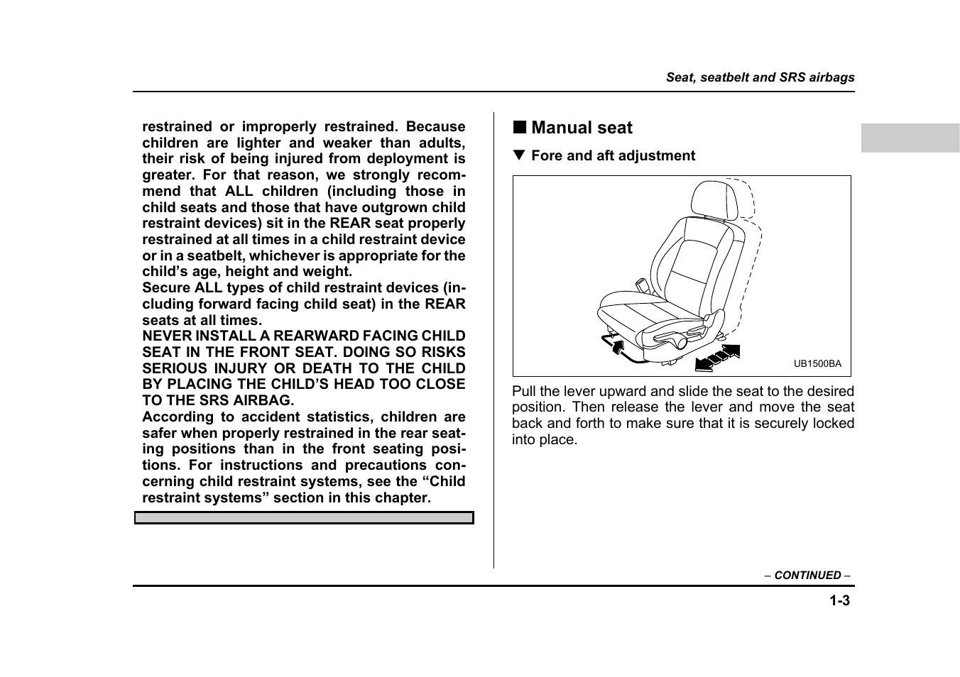Subaru 2005 Legacy User Manual | Page 34 / 627