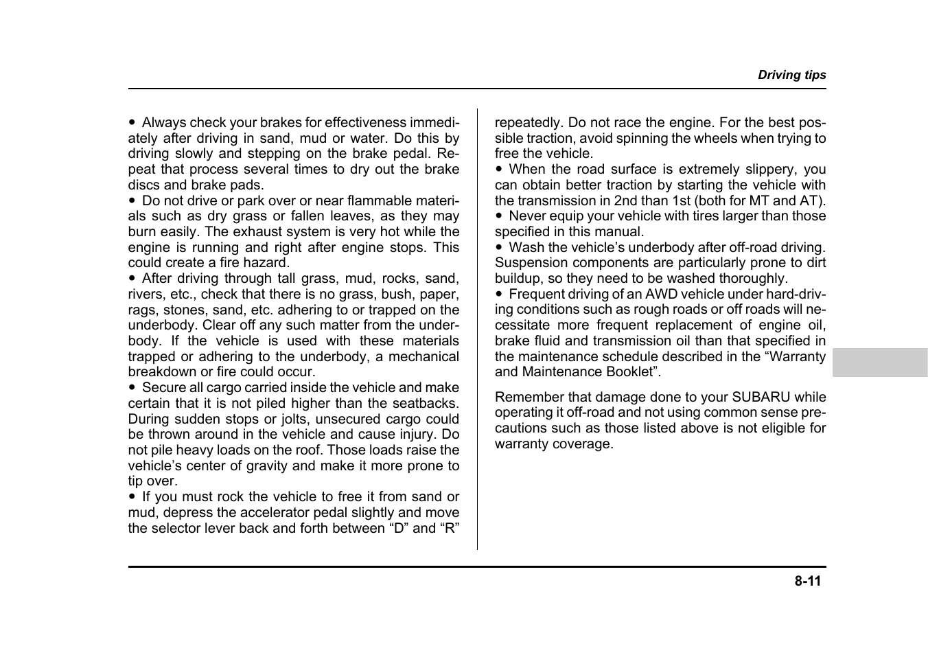 Subaru 2005 Legacy User Manual | Page 424 / 627