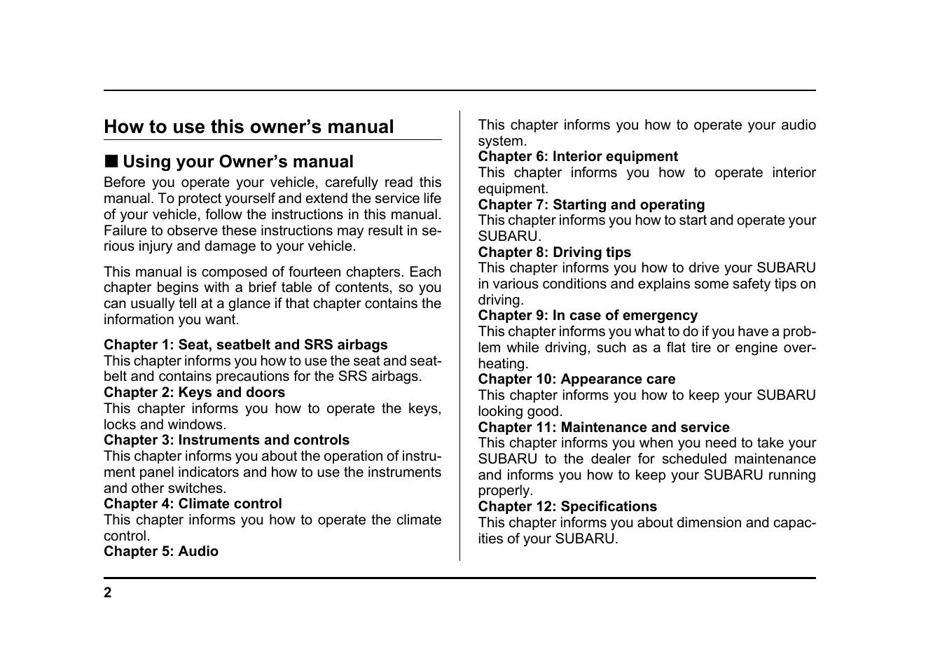 Msa5m0504a_3, How to use this owner’s manual | Subaru 2005 Legacy User Manual | Page 5 / 627