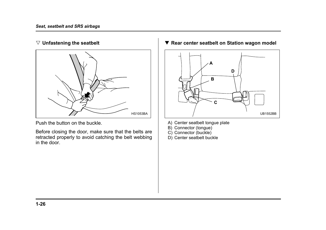 Subaru 2005 Legacy User Manual | Page 57 / 627