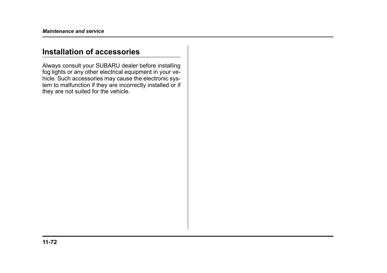 Installation of accessories | Subaru 2005 Legacy User Manual | Page 571 / 627