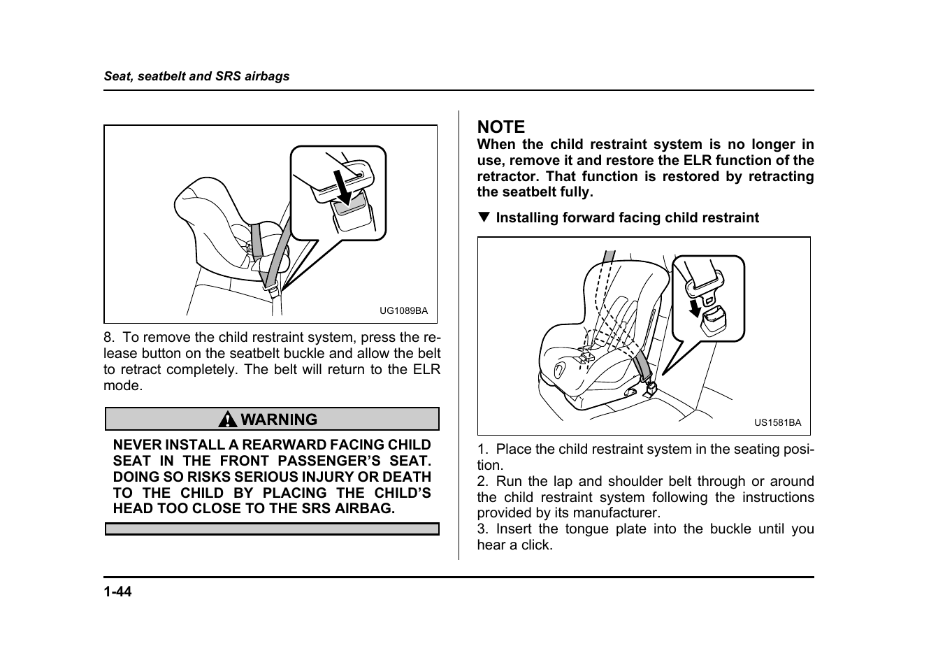Subaru 2005 Legacy User Manual | Page 75 / 627