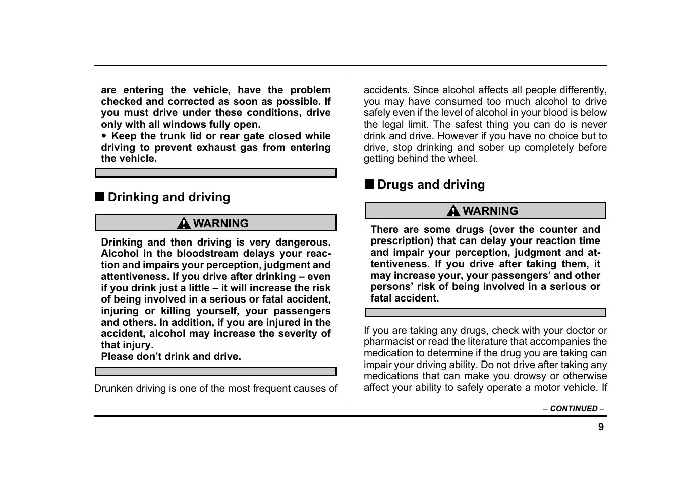 Subaru 2005 Impreza User Manual | Page 12 / 507
