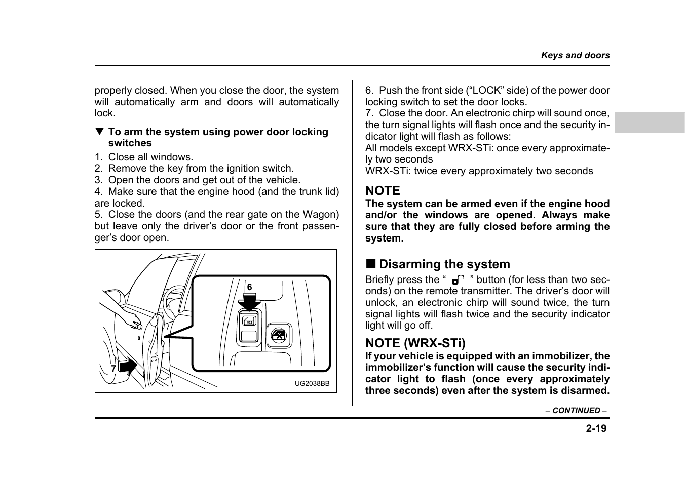 Subaru 2005 Impreza User Manual | Page 122 / 507