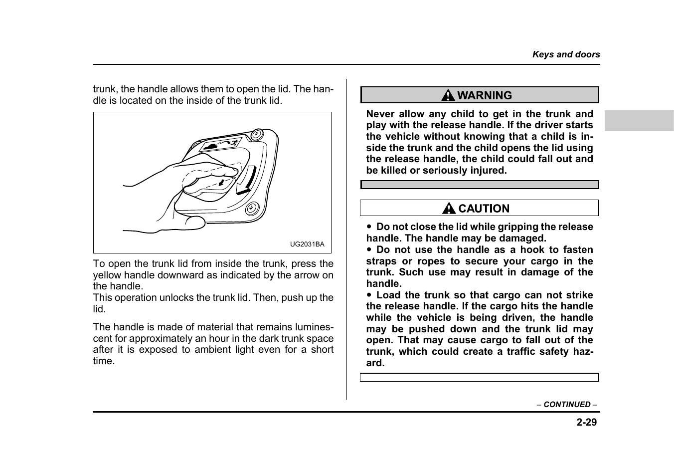 Subaru 2005 Impreza User Manual | Page 132 / 507