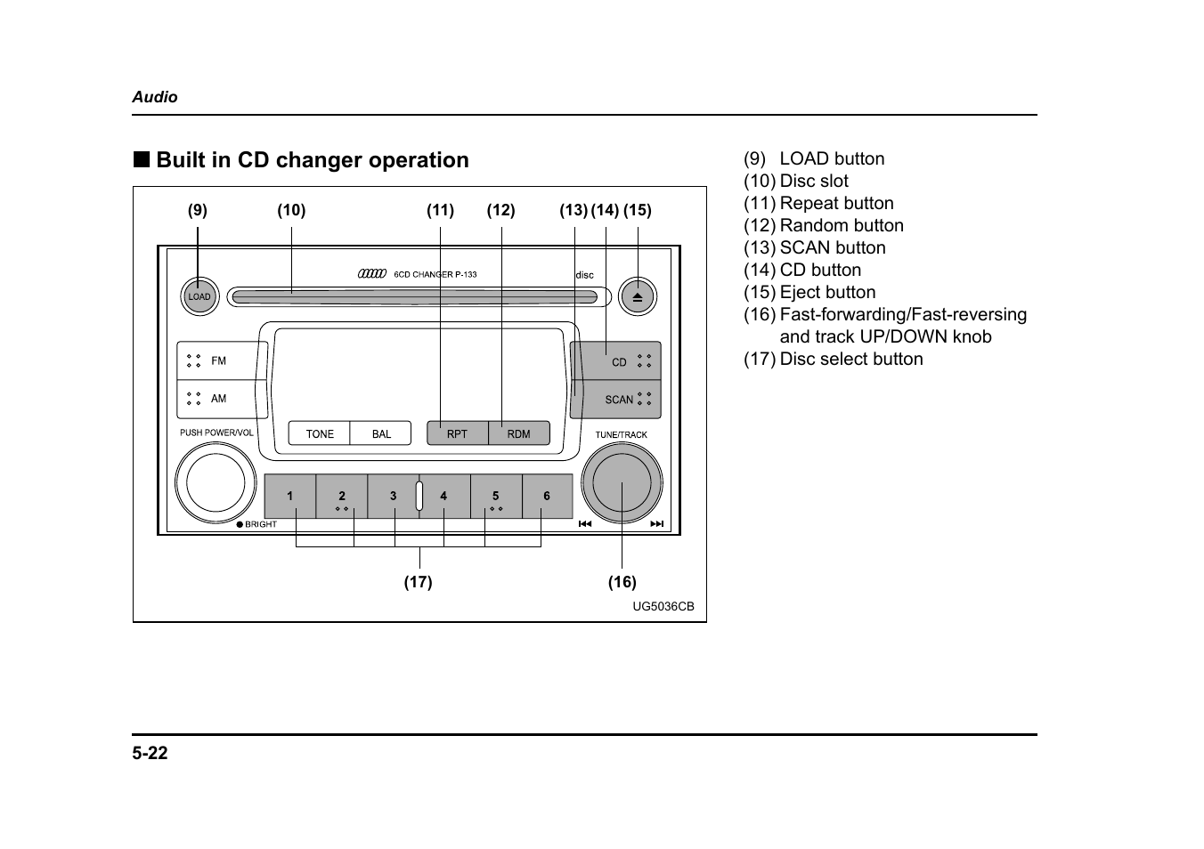 Built in cd changer operation | Subaru 2005 Impreza User Manual | Page 235 / 507