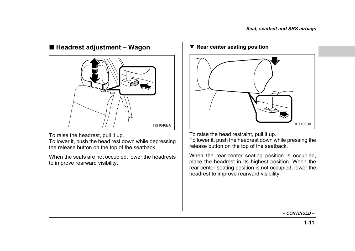 Subaru 2005 Impreza User Manual | Page 38 / 507