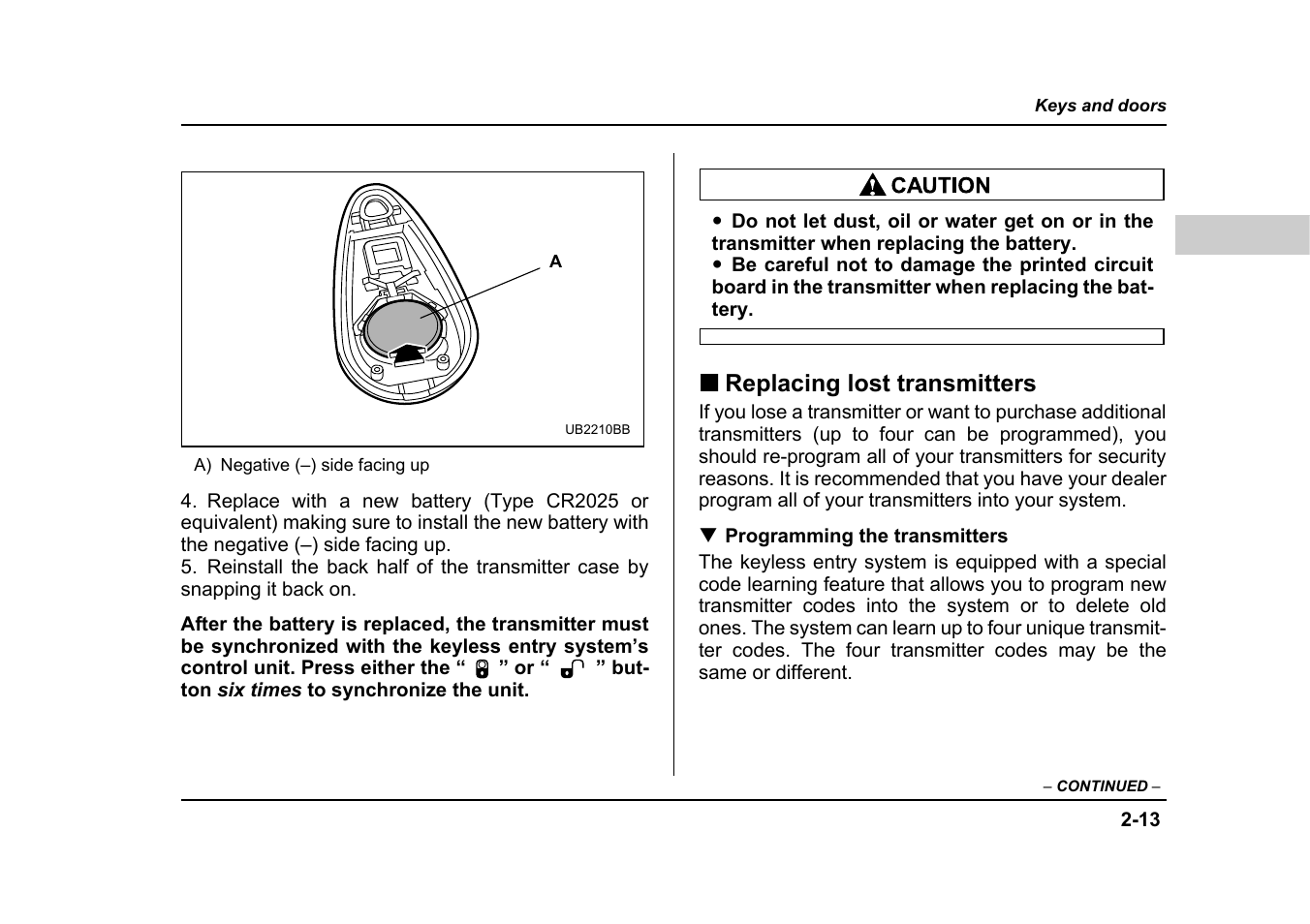 Subaru 2005 Forester 2.5X User Manual | Page 124 / 477