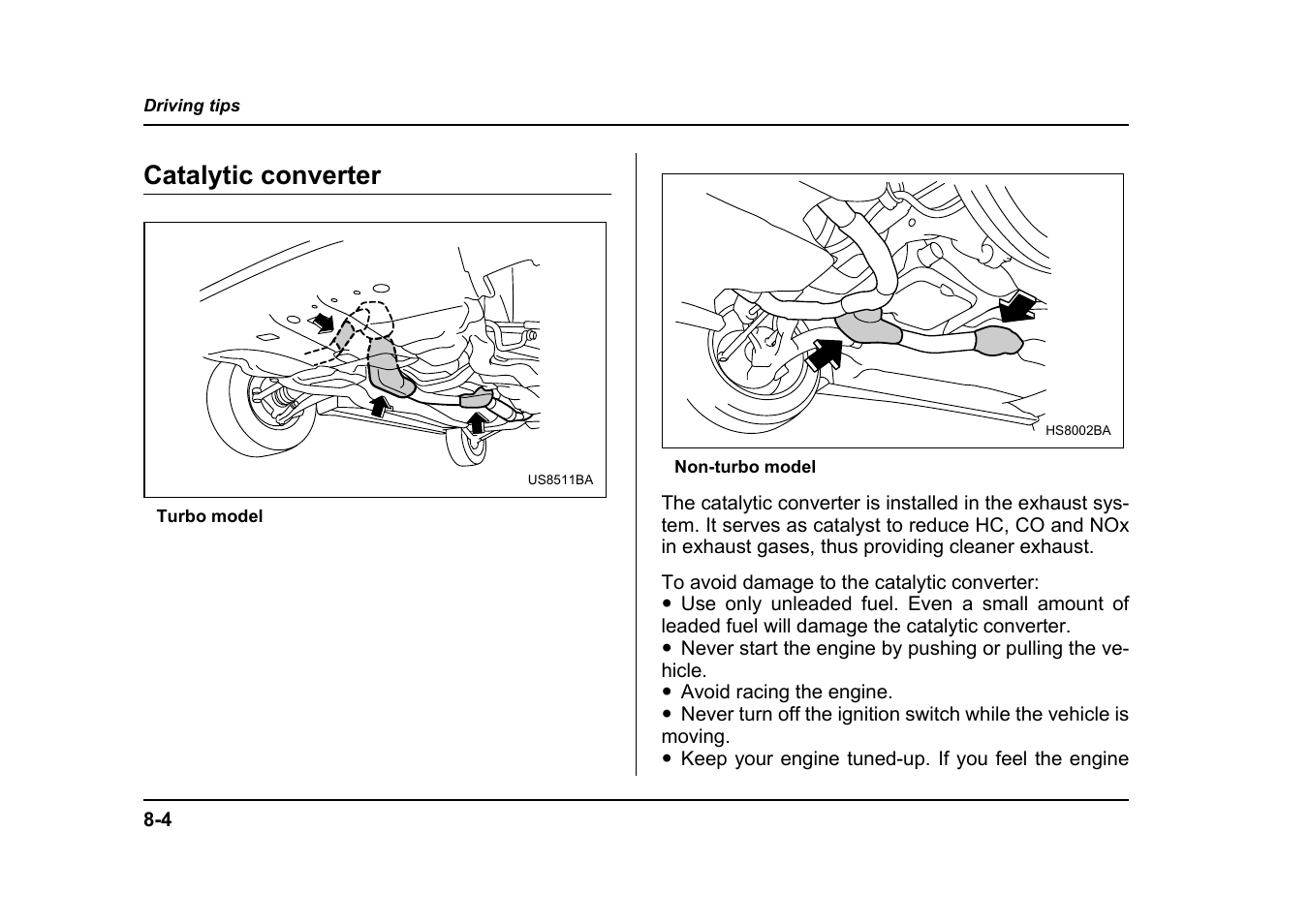 Catalytic converter | Subaru 2005 Forester 2.5X User Manual | Page 305 / 477