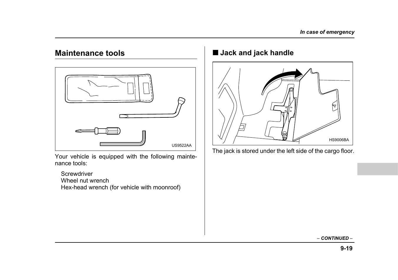 Maintenance tools | Subaru 2005 Forester 2.5X User Manual | Page 356 / 477