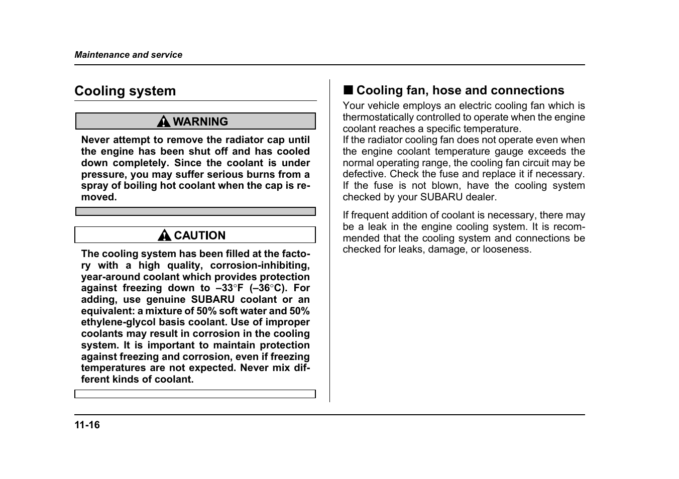 Cooling system | Subaru 2005 Forester 2.5X User Manual | Page 381 / 477