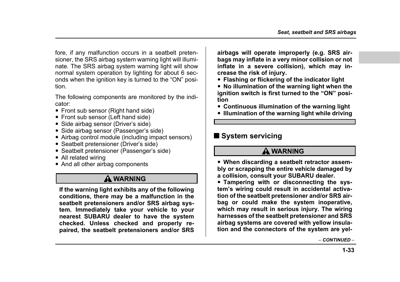 Subaru 2005 Forester 2.5X User Manual | Page 66 / 477