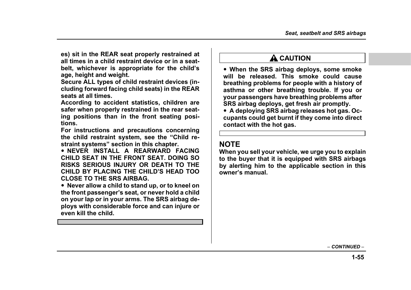 Subaru 2005 Forester 2.5X User Manual | Page 88 / 477