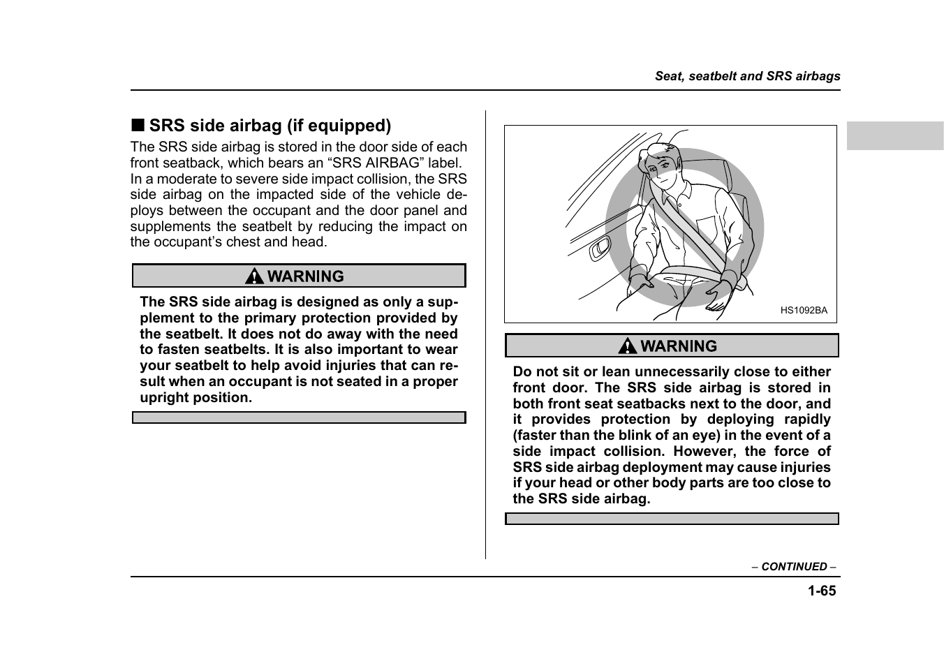 Subaru 2005 Forester 2.5X User Manual | Page 98 / 477