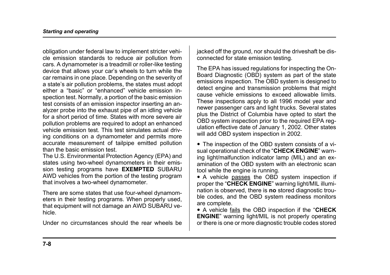 Subaru 2004 Legacy User Manual | Page 281 / 525