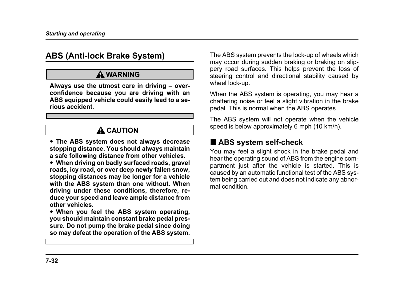 Abs (anti-lock brake system) | Subaru 2004 Legacy User Manual | Page 305 / 525