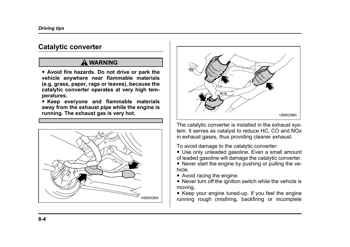 Catalytic converter | Subaru 2004 Legacy User Manual | Page 323 / 525