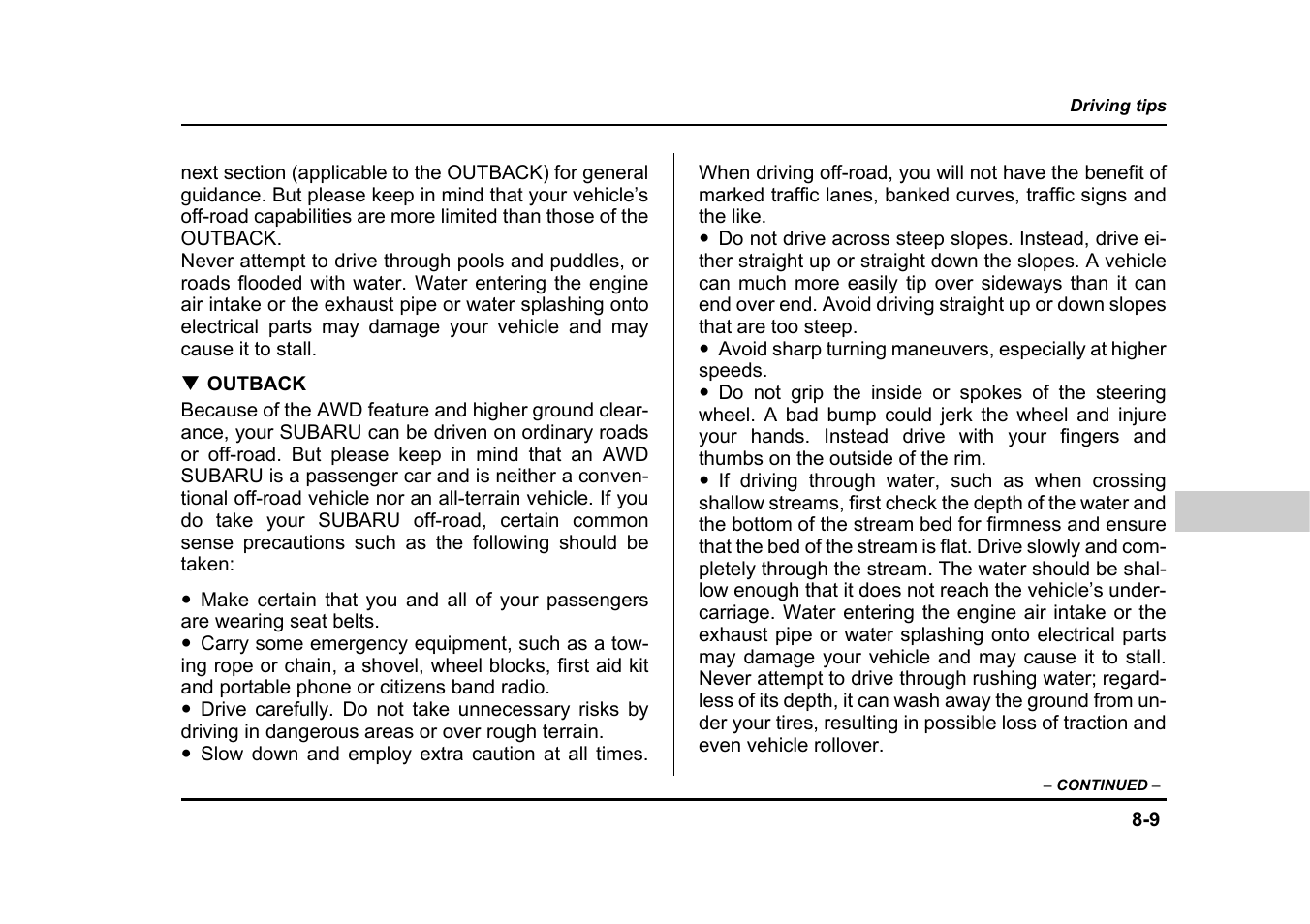 Subaru 2004 Legacy User Manual | Page 328 / 525
