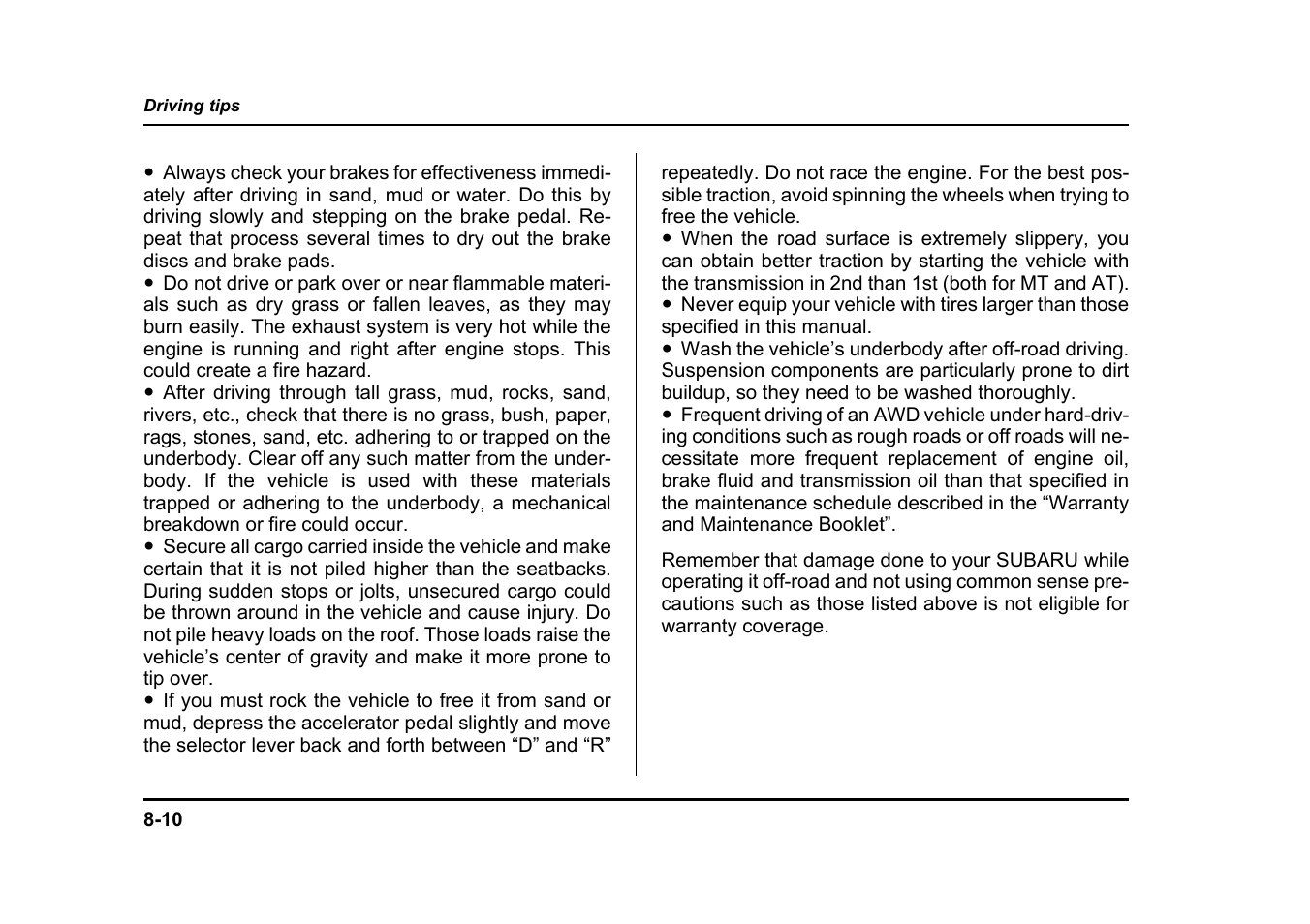 Subaru 2004 Legacy User Manual | Page 329 / 525