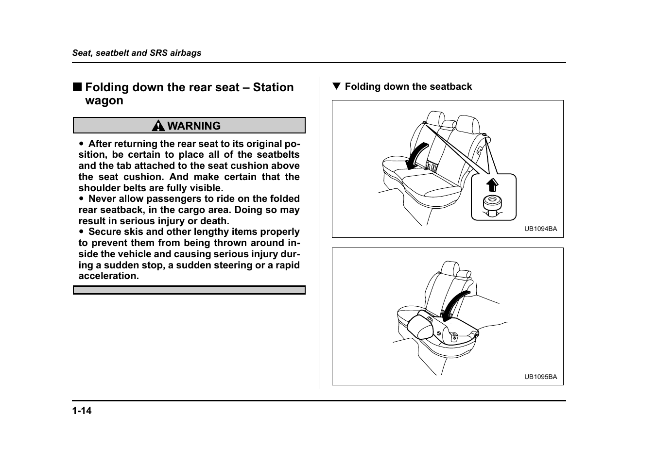 Subaru 2004 Legacy User Manual | Page 39 / 525