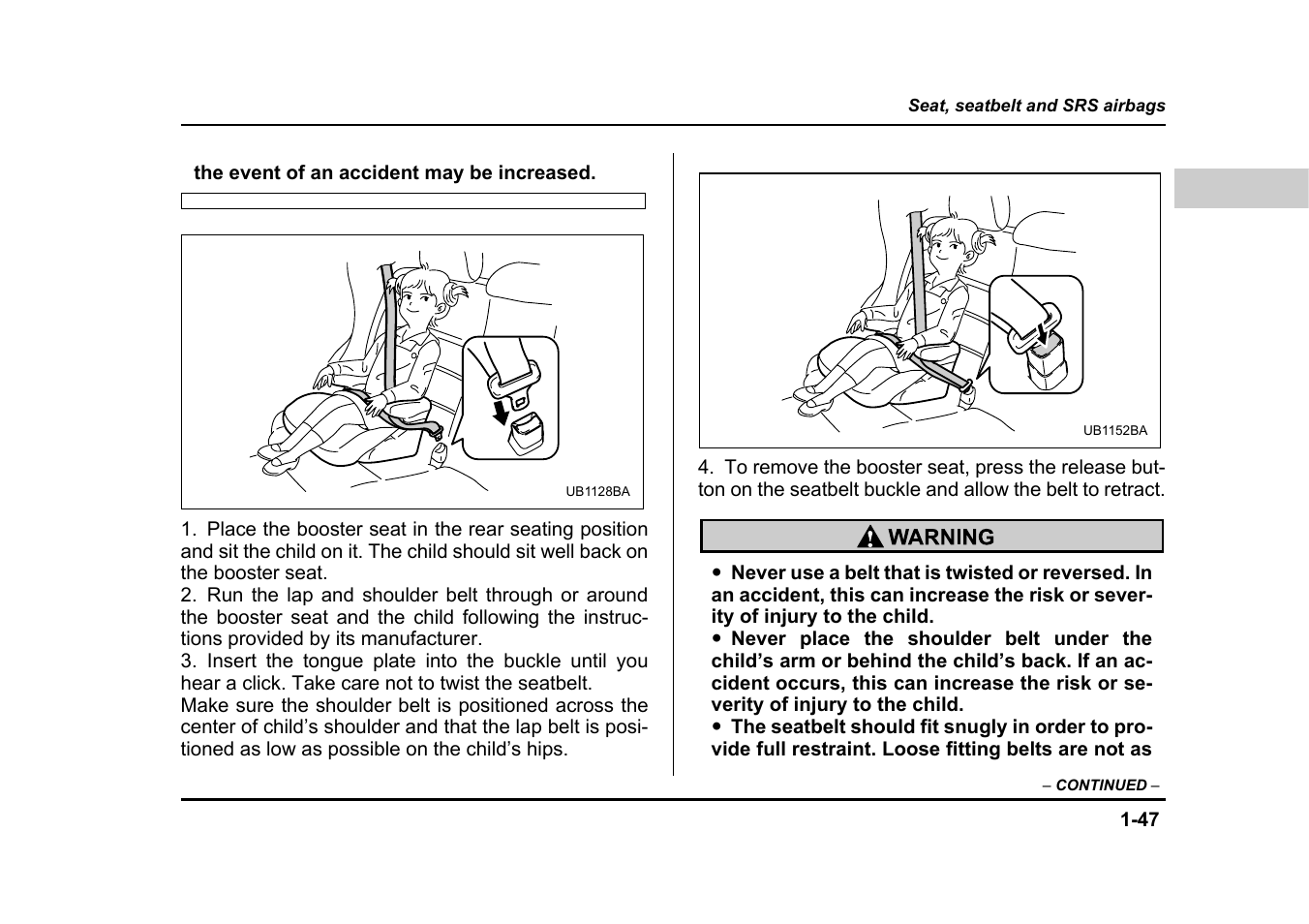Subaru 2004 Legacy User Manual | Page 72 / 525