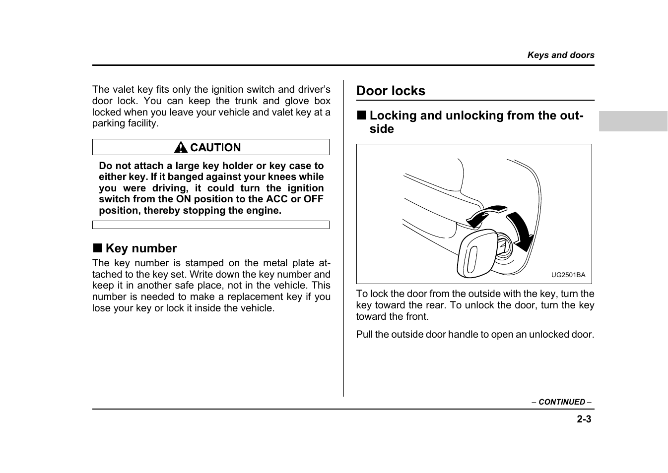 Msa5m0401a_9, Door locks | Subaru 2004 Impreza User Manual | Page 106 / 491
