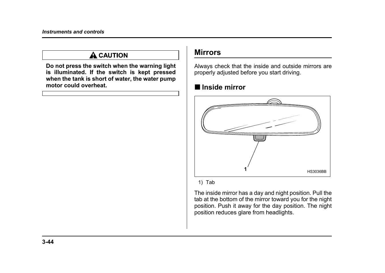 Mirrors | Subaru 2004 Impreza User Manual | Page 181 / 491