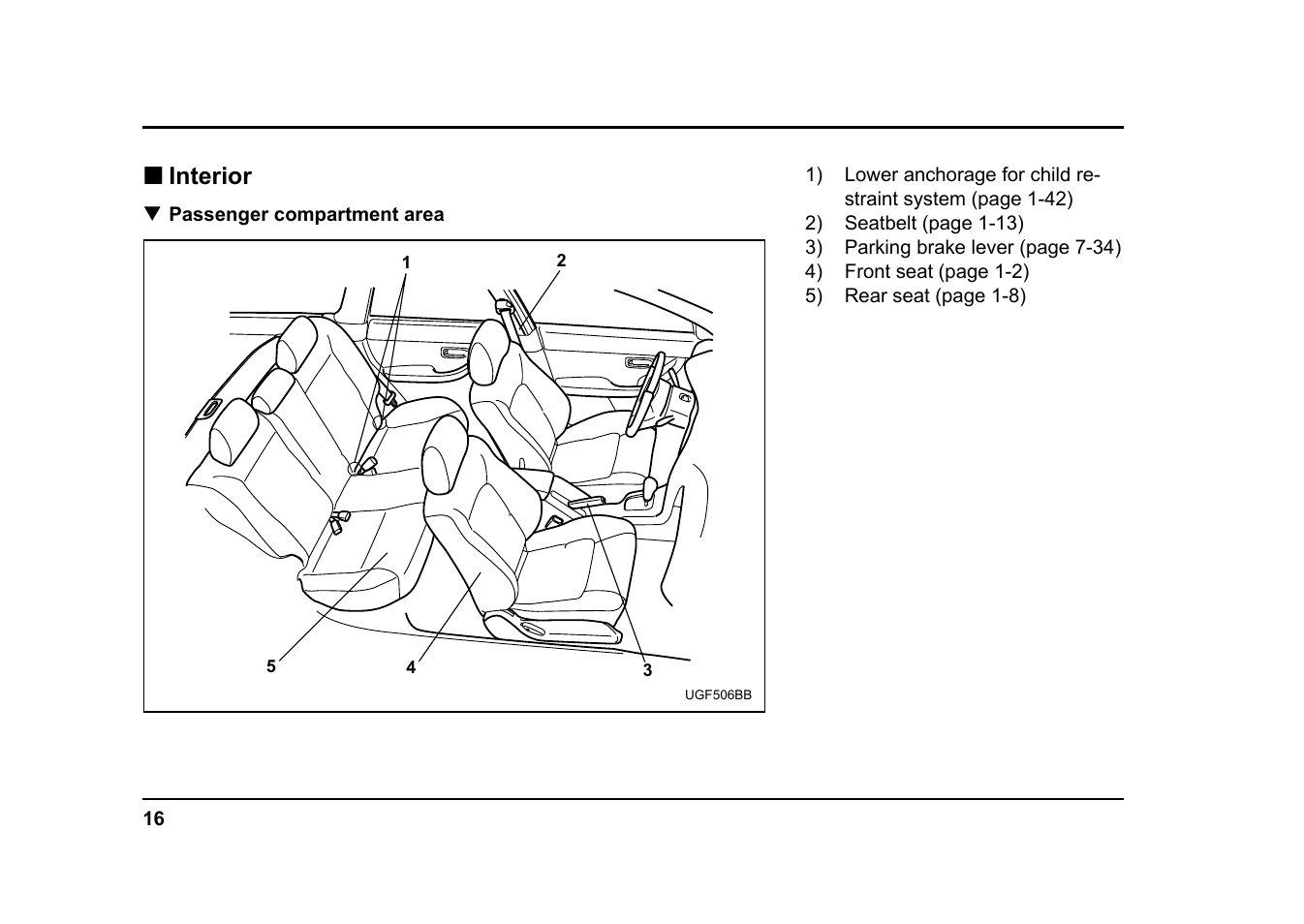 Interior | Subaru 2004 Impreza User Manual | Page 19 / 491