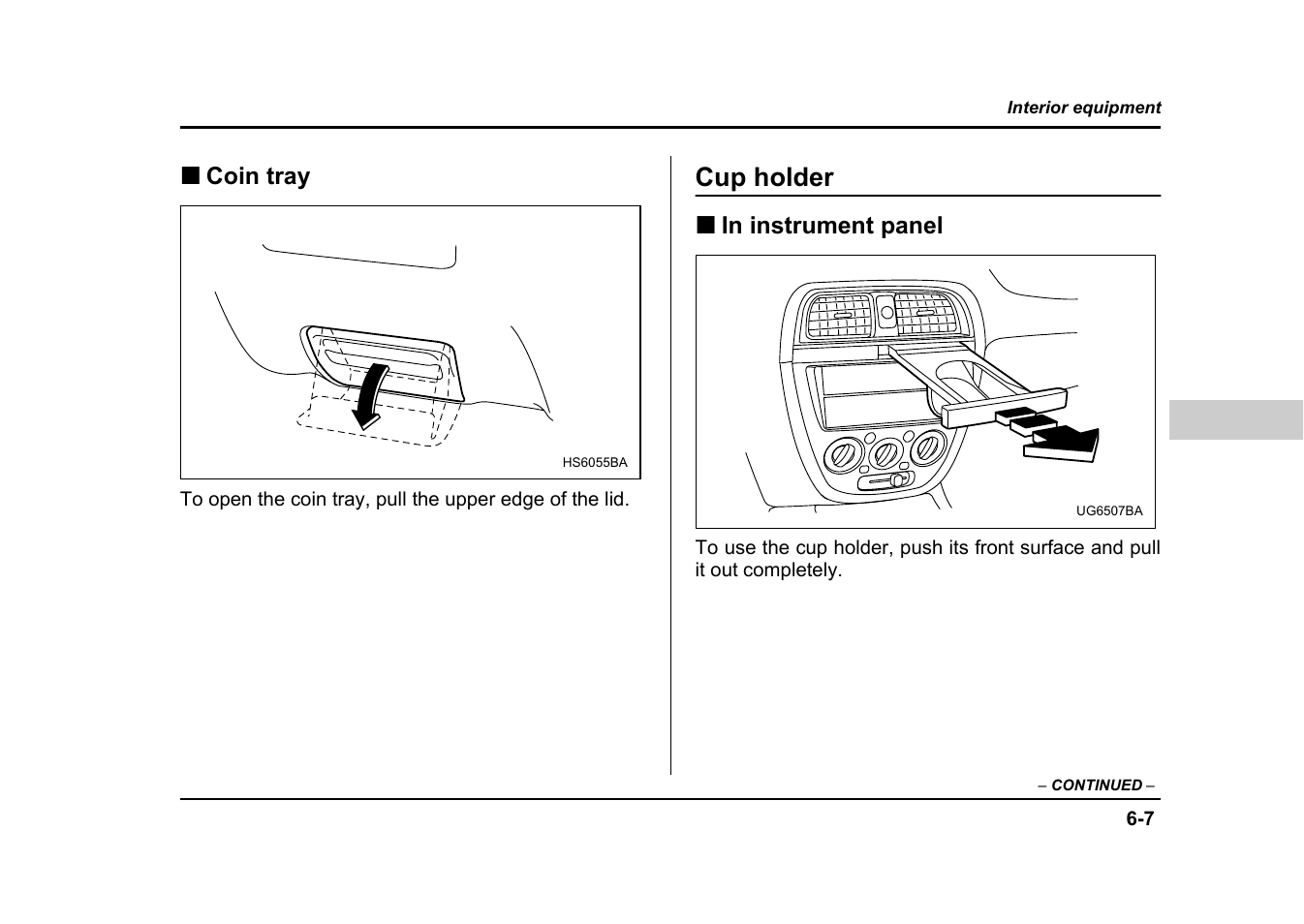 Cup holder | Subaru 2004 Impreza User Manual | Page 256 / 491