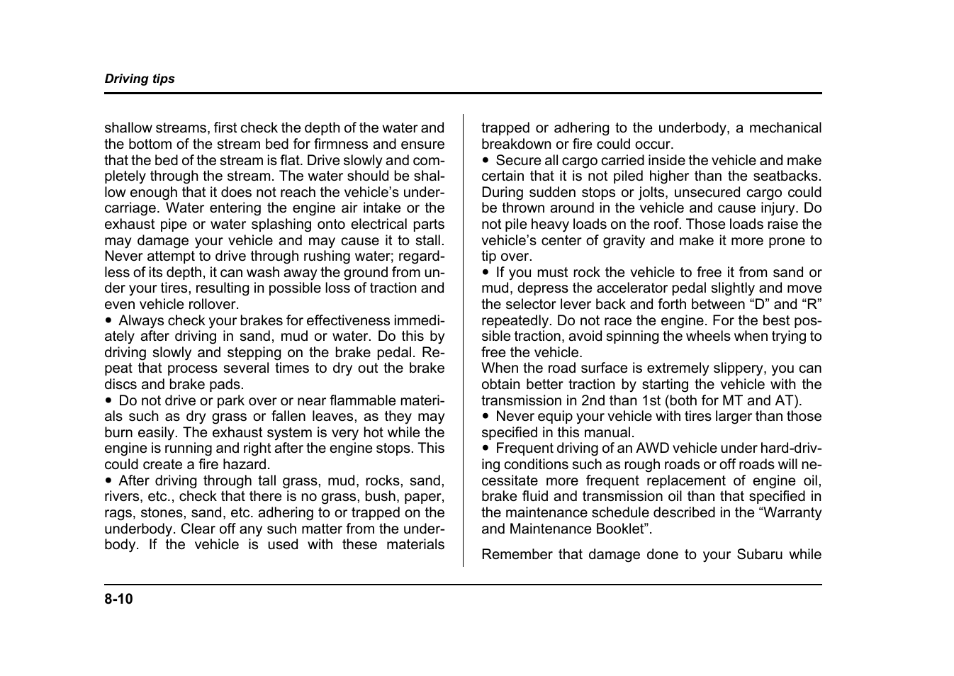 Subaru 2004 Impreza User Manual | Page 321 / 491