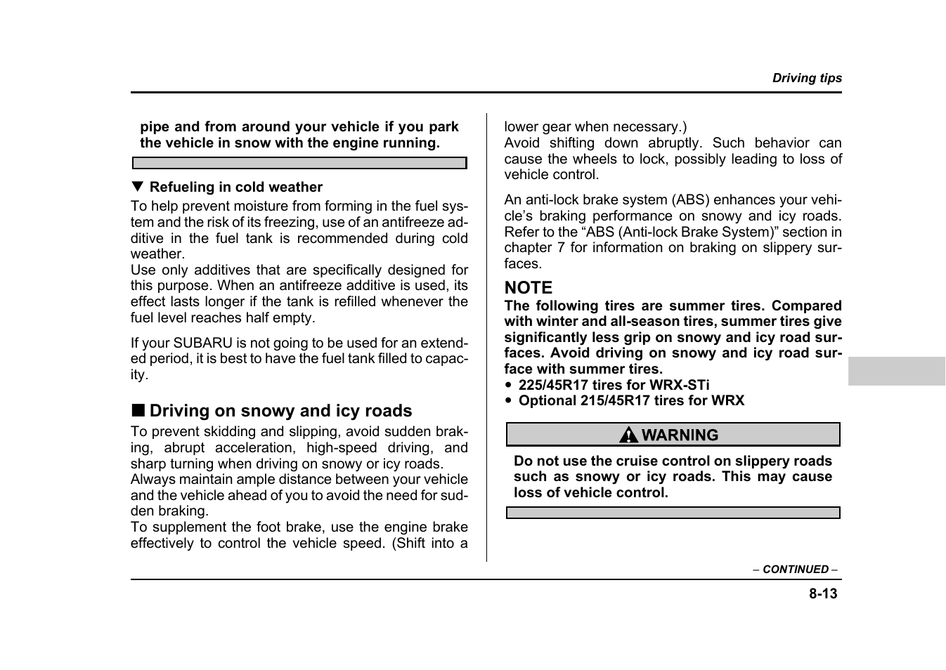 Subaru 2004 Impreza User Manual | Page 324 / 491