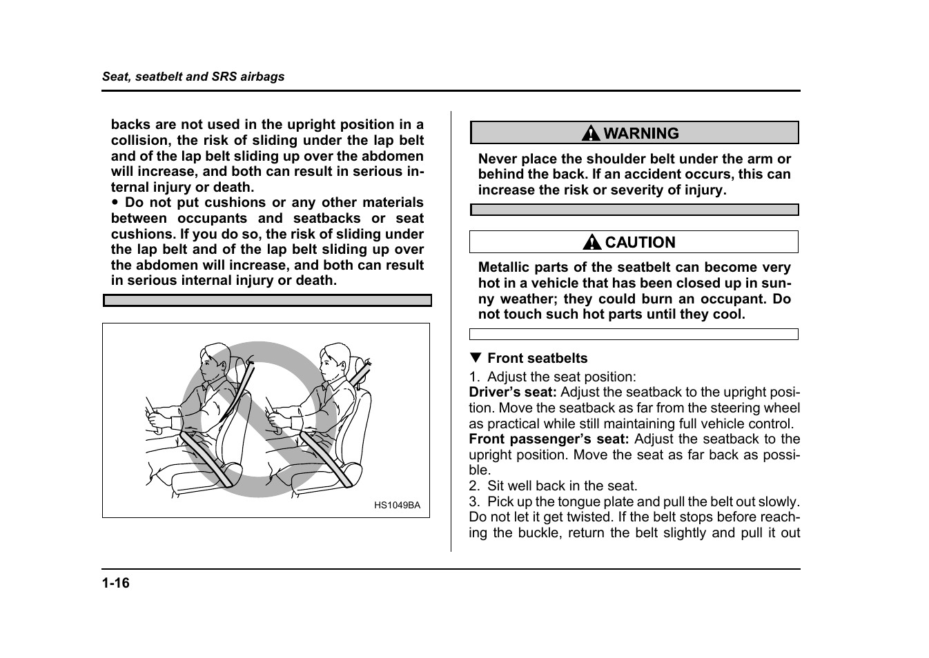 Subaru 2004 Impreza User Manual | Page 43 / 491