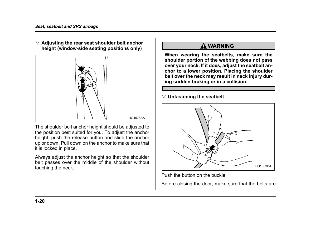 Subaru 2004 Impreza User Manual | Page 47 / 491